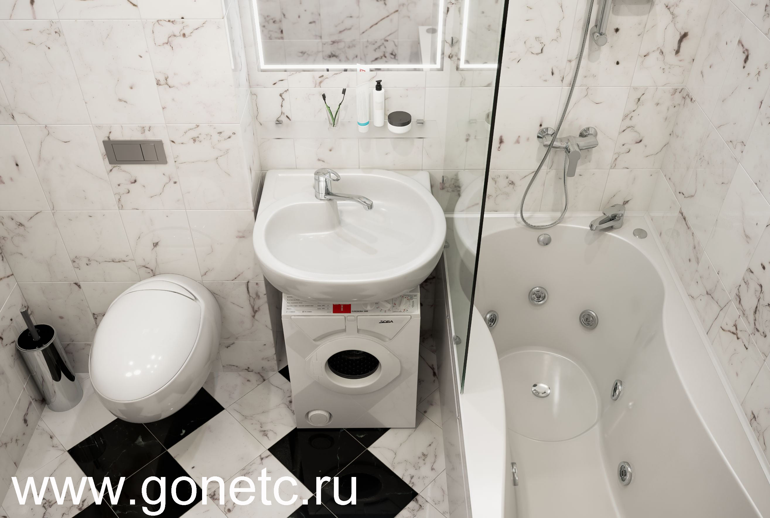 Стиральная машина в сан узле