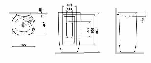 Напольная раковина Laguraty 2180W