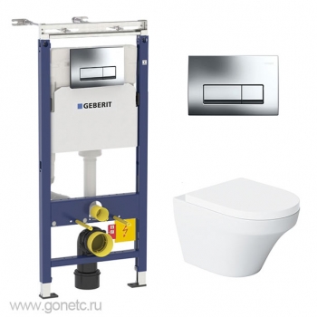Комплект инствлляции Geberit duofix Delta с подвесным унитазом Laguraty 9320